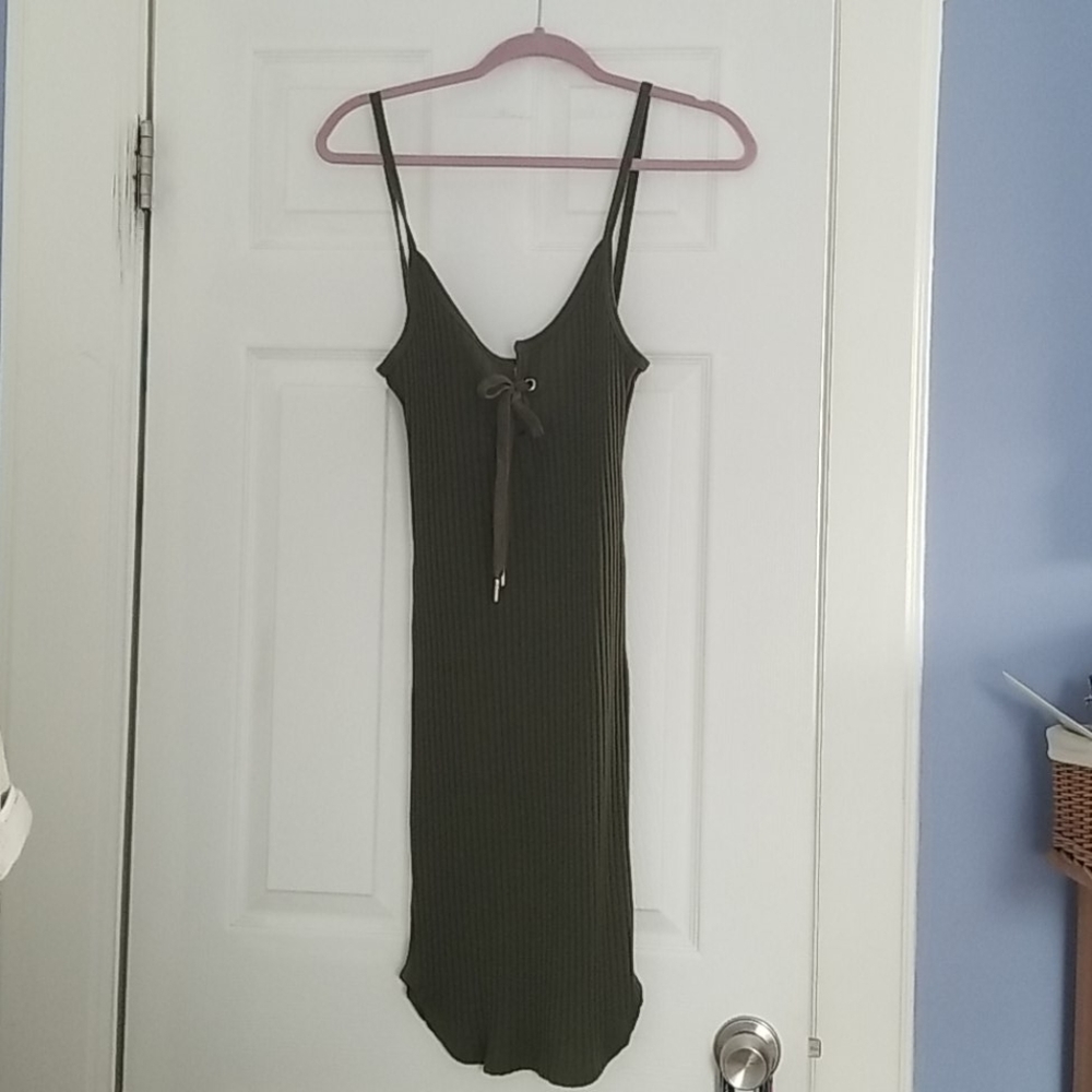 Forest green summer dress